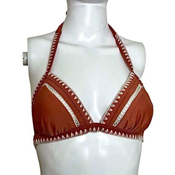 Women's Brown Halter Bikini Top - Picture 1 of 3